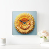 flower design スクエア壁時計 (ホーム)