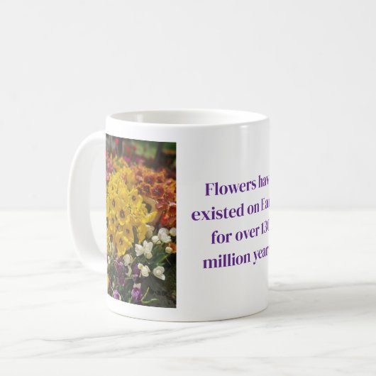 Flower design coffee mug コーヒーマグカップ (正面左)