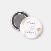 Flower Dreamy Soft Sweet 16 Birthday Button Magnet マグネット (正面/裏面)