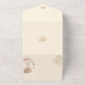 Flower Dreamy Soft Sweet 16 Birthday Invitation オールインワン招待状 (外側)