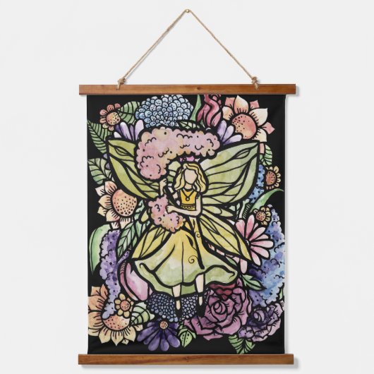 Flower Fairy Garden Hyacinth Fairies Gardener 吊り下げ型タペストリー (正面)