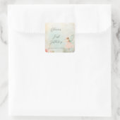 Flower fairy girl Birthday スクエアシール (バッグ)