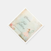 Flower fairy girl Birthday スタンダードカクテルナプキン (角)