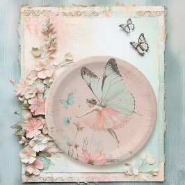 Flower fairy girl Birthday ペーパープレート