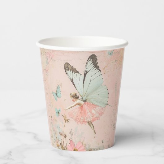 Flower fairy girl Birthday 紙コップ (裏面)