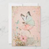 Flower fairy girl Birthday Invitation 招待状 (裏面)