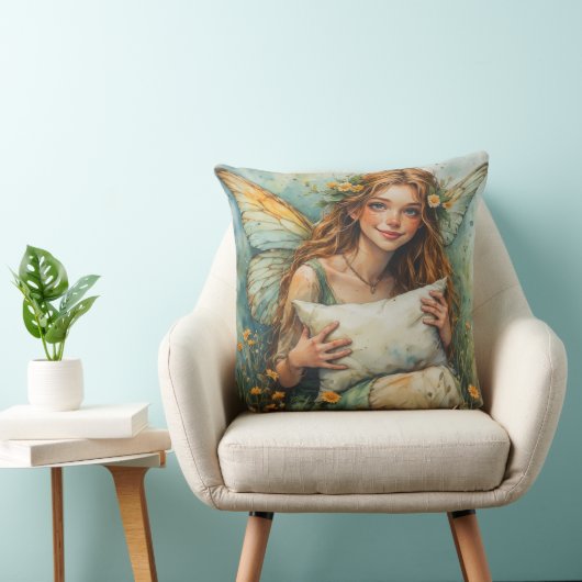 Flower Fairy Holding Pillow クッション (椅子)