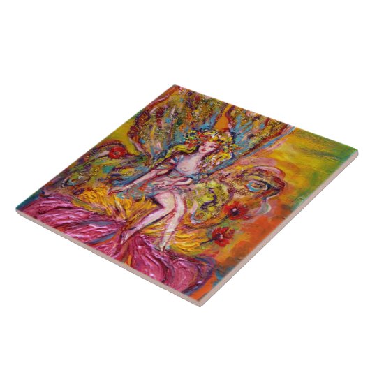 FLOWER FAIRY ON THE PINK IRIS fantasy タイル (側面)