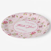 Flower Fairy Thank You Name Date ペーパープレート (アングル)