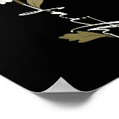 Flower Faith God Cursive Writing Jesus Cross Art O ポスター (角)