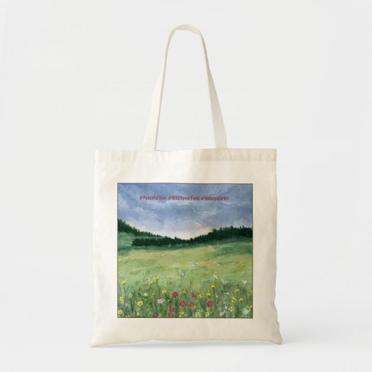 Flower Field Landscape  トートバッグ (正面)