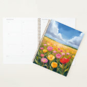 Flower Field Landscape Painting Watercolor プランナー手帳 (ディスプレー)