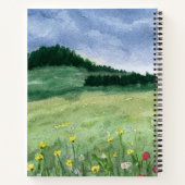 Flower Field Landscape Spiral ノートブック (裏面)