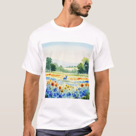 Flower field tシャツ
