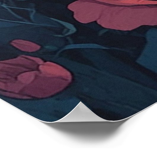 Flower field with cloud ポスター (角)