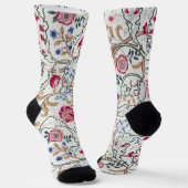 Flower, Floral Pattern, William Morris ソックス (傾斜あり)
