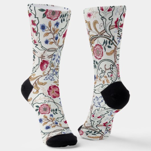 Flower, Floral Pattern, William Morris ソックス (傾斜あり)