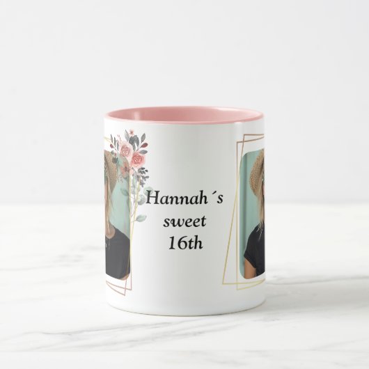 flower frame photo マグカップ (中央)