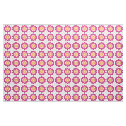 Flower Fusion_Geometric日が差すこと_Poppy明るい赤紫色 ファブリック (ヤード)