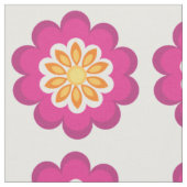 Flower Fusion_Geometric日が差すこと_Poppy明るい赤紫色 ファブリック (クローズアップ)