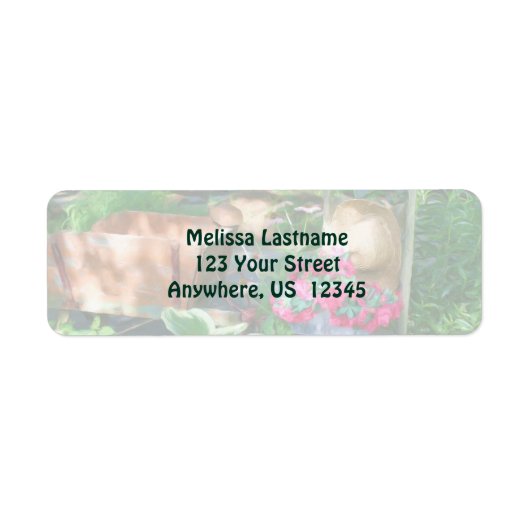 Flower Garden Arrangement Painting Address ラベル (正面)