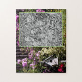Flower Garden Bird House 絵画's Add Your Photo ジグソーパズル (縦)