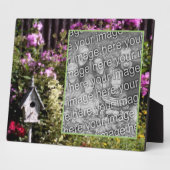 Flower Garden Bird House 絵画's Add Your Photo フォトプラーク (側面)