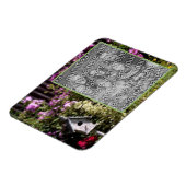 Flower Garden Bird House 絵画's Add Your Photo マグネット (左側)