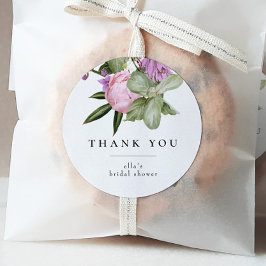 Flower Garden Bridal Shower Favor ラウンドシール