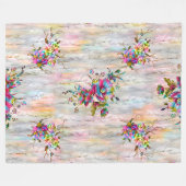 “Flower Garden Comforter” フリースブランケット (正面(横))