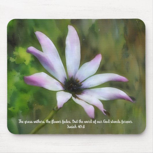 Flower Garden Faith Bible Verse Mouse Pad マウスパッド (正面)