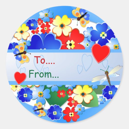 Flower Garden ~ Gift Sticker # 2 ラウンドシール (正面)