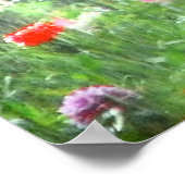 Flower Garden in the Rain Poster ポスター (角)