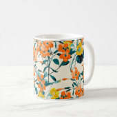 Flower Garden. Small Cute Florals and Branches Swe コーヒーマグカップ (正面右)
