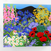 Flower Garden Tri-Fold Blank Card 三つ折りカード (内部最初)