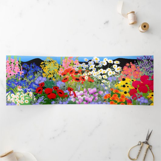 Flower Garden Tri-Fold Blank Card 三つ折りカード (内部)