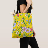 Flower garden watercolor illustration patternpatte トートバッグ (クローズアップ)