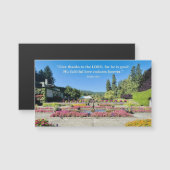 Flower Gardens Give Thanks Inspiring Quote Magnet (正面/裏面)
