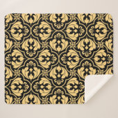 Flower geometric pattern. Seamless vintage backgro シェルパブランケット (正面(横))