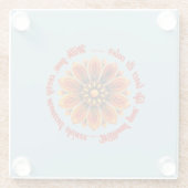 FLOWER GIFT MOM DAUGHTER SISTER TEACHER FRIEND ガラスコースター (裏面)
