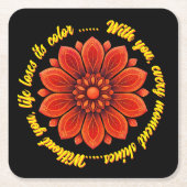 FLOWER GIFT MOM DAUGHTER SISTER TEACHER FRIEND スクエアペーパーコースター (正面)