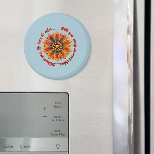 FLOWER GIFT MOM DAUGHTER SISTER TEACHER FRIEND マグネット (インサイチュ (冷蔵庫))