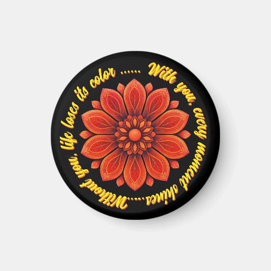 FLOWER GIFT MOM DAUGHTER SISTER TEACHER FRIEND マグネット (正面)