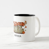 Flower Girl –Boho  Retro Floral  ツートーンマグカップ (正面右)