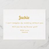 Flower Girl Gold White  箔招待状 (裏面)