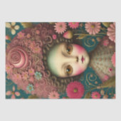 Flower girl & postcard vintage 薄葉紙 (正面)