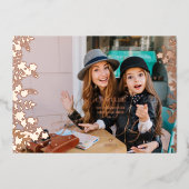 Flower Girl Proposal Botanical Frame Photo 箔招待状 (正面)