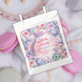 Flower Glitter Mermaid Tail 3rd Birthday フェイバーバッグ