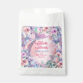 Flower Glitter Mermaid Tail 3rd Birthday フェイバーバッグ (正面)