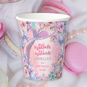 Flower Glitter Mermaid Tail 3rd Birthday 紙コップ